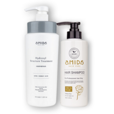 AMIDA沙龍級植萃經典入門組 (全方位果酸結構霜 800ml + 植萃洗髮精 500ml)