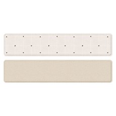 파크론 양면 쿠션 주방매트 15T 발매트, 러브체크