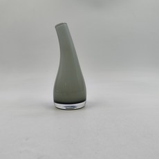 小蠻腰玻璃花瓶 北歐風家居裝飾, 15cm斜頸瓶灰瓷