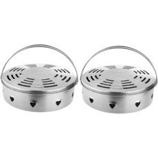 COHEALI 2 개 모기 향 트레이 코일 향기 팔찌 향로 세워 랙 스테인레스 스틸 홀더, 단일구성