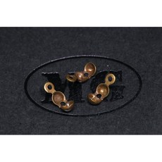 沐錦飾品材料DIY 3.3MM有洞單耳銅雙凸 @500入, 1個, (紅古)500入/瓶