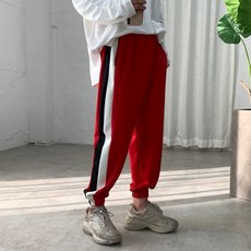 Street J 雙色線條慢跑長褲