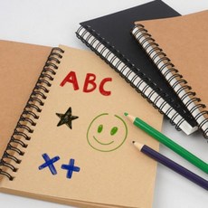 무지 스프링노트 50매 미니 연습장 드로잉 노트 수첩, 1개, 블랙+화이트