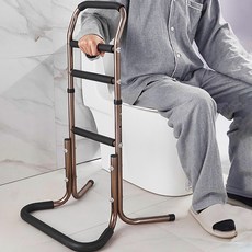 높이조절 3in1 보행 보조기 이동식 안전손잡이 받침대 침대 변기 손잡이, 1개