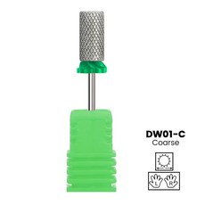 다이아몬드 세라믹 네일 드릴 비트 매니큐어 용 밀링 커터 좌 우 로터리 큐티클 파일 버퍼 DIY 손톱 액세서리 도구, DW01-C, 1개