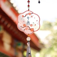 桃園出貨 祥龍玉兔靈狐系列平安符刺繡手工diy材料包自繡平安福雙面繡掛件初學者送男友禮物 針線活愛好製作材料包, 花朵平安(送繡繃), 1個