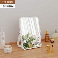 簡約實木化妝鏡 桌面可摺疊 梳妝鏡 大號隨身便攜鏡子, 1個