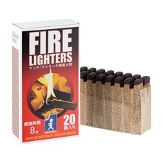 파이어라이터스 캠핑 착화제 20개입 성냥 불쏘시개 장작 숯점화, 1개