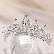 큐빅 웨딩 왕관 이덜샤워 공주 왕관머리띠_JP0824
