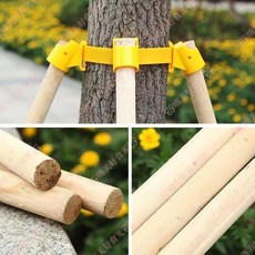 嗨美好食光 樹木固定樹支撐固定器 防風杉木支撐架 大樹綠化樹苗支撐桿 松木圓木, 1個, 圓木,長1米粗3.5cm全套（3根） 一組