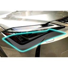 Lexus UX200_250h_300h_FSPORT 專用DIY犀牛皮大燈保護貼 TPU光控犀牛皮保護，防刮耐磨，保護大燈, 1個, 淺燻黑_TPU 犀牛皮, 淺燻黑_TPU 犀牛皮