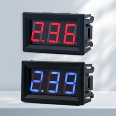 베노아르 LED 디지털 자동차 전압 전류 측정기 게이지 볼트메타 볼트게이지 배터리 잔량 보급형, 블루