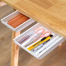 책상 밑 붙히는 히든 서랍 1+1 부착식서랍 소형 대형 소품 서랍, 미니언더서랍 소2P, 미니언더서랍 소1p+소1p