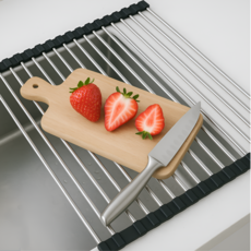 라라마을 공간활용 싱크롤 선반 20롤, 1개, 블랙