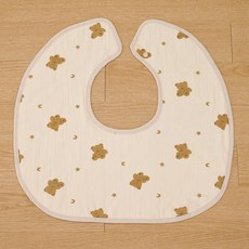 베이비소풍 이중 거즈 별곰 엄마 턱받이 소형