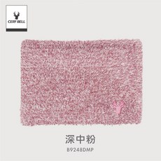 體溫魔術師 羽毛刺繡柔感圍脖 素面保暖脖圍 秋冬柔軟舒適圍巾, 深中粉, 1個