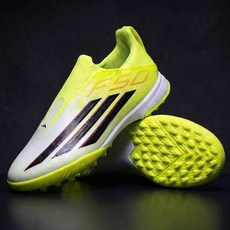 아디다스 키즈 아동 끈없는 축구화 풋살화 F50 리그 레이스리스 터프화 인조잔디/맨땅용