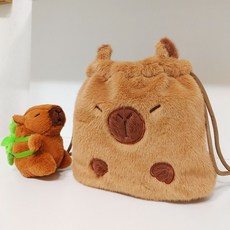 다다랜드 귀여운 카피바라 파우치 화장품 가방 손가방 복조리 미니 가방