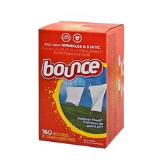 바운스 아웃도어후레시 드라이시트 섬유유연제 본품 160p, 1개, 160매
