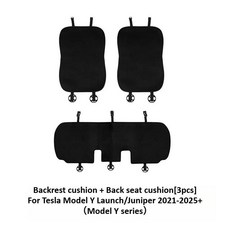 모델 하이랜드 주니퍼 플란넬 신형 시트 커버 쿠션 방오 등받이 패드 화이트 자동차, 1개, 8. 3pcs Back Black MY