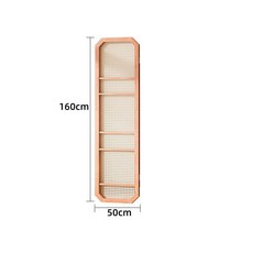 藤編實木屏風隔斷，客廳折疊移動屏風，複古風新中式玄關隔屏, 櫻桃色一扇（高度160）