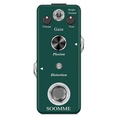 SOOMME 디스토션 기타 페달 미니 싱글 이펙트 페달 일렉트릭 베이스 트루 바이패스용 (디스토션) 241862