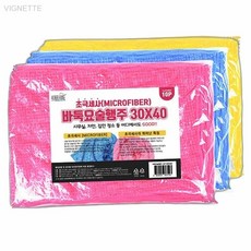 코리아하우스 극세사 바둑 30x40 10P 핑크 다목적걸레 기름때제거 식탁행주 가성비행주, 상세페이지 기재