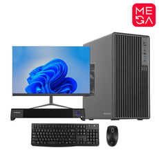 메가컴 사무용 업무용 가정용 컴퓨터 세트 PC 데스크탑 조립 컴 조립식 견적 본체 풀세트 24인치 27인치, 500GB, 16GB, Free DOS, 라데온 VEGA8, 라이젠5-5500GT+27인치 풀세트