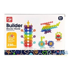 小胡玩具 繽紛雪花片 (230PCS) 益智積木 兒童玩具, 1個