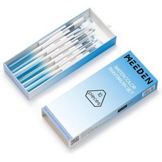 미든 수채화 페인트 브러시 세트 10개 예술 그림용 평평한 원형 세부 유형 성인 초보자용 과슈 잉크 페인팅용 화가용, 미든 수채화 페인트 브러시 세트 10개 예술 그림용 평