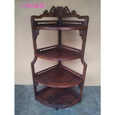 小o結緣館仿古傢俱花葉四層架牆角架擺飾架48x48x127 (快速到貨專區), 1個