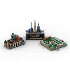 拼裝益智玩具 手搖可動 迷你鄉村鐵路軌道火車場景 阿爾卑斯 解壓解悶玩具 親子互動 鍛煉手腦 禮物, 1個, 3款一套装 （手摇可动）, 3款一套装 （手摇可动）