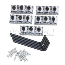 기타 부품 42mm 브릿지 스트링 락킹 너트 크롬 5개입 2374732, 기타 부품 42mm 브릿지 스트링 락킹 너트 크롬 5개