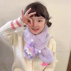 庫洛米兒童三件套冬季保暖防風防寒套裝2024新款冬季圍巾耳罩手套Doly