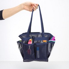 아쿠스 복주머니 망사 토트 수영 손가방 AQSB-L9100, 블랙