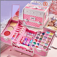 다렌 키즈뷰티 프로페셔널 장남감 선물박스 화장품놀이 화장가방 완구세트 메이크업 박스, 1세트, 구름 상자 메이크업 선물 세트