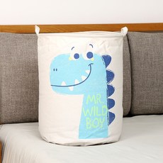 可愛小熊造型摺疊洗衣籃 大容量透氣洗衣收納籃 居家必備, S031-恐龍, 1個