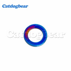 Catdog 티타늄 와셔 플랫 M5 M8 M7 스페이서 M4 M6 개스킷 자동차 M10 오토바이 사이클링 자전거, Burn blue