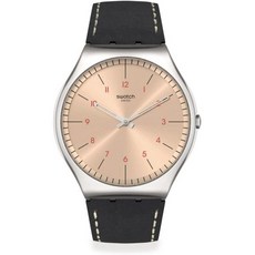 Swatch 스와치 SMART STITCH SKIN Irony 42 SS07S118 남성용 블랙 그레이 손목시계 선물추천 445658