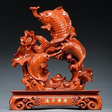 花梨木 年年有餘 擺件, 如圖所示, 1個