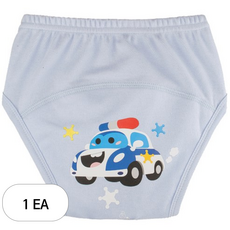 아가짱 유아용 프랜들리 배변훈련팬티, 하늘색(경찰차), 1개