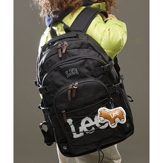 LEE 키즈 버디 어센틱 빅 코듀라 스트링 백팩 블랙 LK2601BP03BK