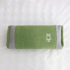 아르떼베딩 부엉이 풍수 자수 경추 목 메밀베개, 1개, 부엉이 사각 메밀베개(그린)