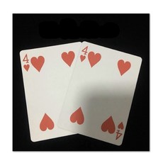紙牌撲克魔術道具 兩張牌瞬間變化, 1個
