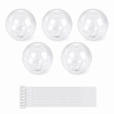 팍클리 왁뿌볼 DIY 고무공 만들기 케이블타이 세트, 투명 4cm, 5개
