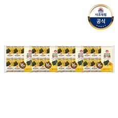 [사조대림] 더고소한김 참기름김 (4g x16번들/도시락) x4개, 4개, 64g