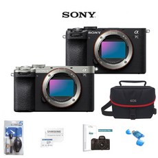 SONY 풀프레임 미러리스 A7C2 BODY+32G+미러리스카메라BAG+크리닝킷+LCD필름+리더기 고용량 풀패키지, 64G+숄더백+크리닝킷+리더기+보호필름+크리닝킷, 실버