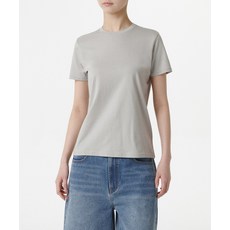 매장정품 무신사스탠다드우먼 MUSINSA STANDARD WOMAN 우먼즈 모달 블렌드 베이식 크루 넥 티셔츠 [라이트 웜 그레이] MWDTS5Z01-LW 542158