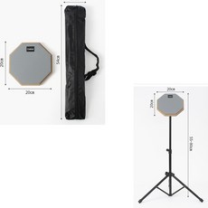 드럼 입문 초보 연습용 드럼패드 드럼스틱 그레이 세트 5A