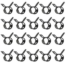 Murtenze 8mm 스프링 밴드 타입 클램프 20개 0.8cm(5/16인치) 연료 라인 호스 저압 에어 수도관 튜브 실리콘 호스용 (8.6-9.5mm OD에 적합), 5/16"(20Pcs)